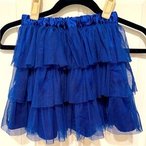 Disney’s Descendants Kids Royal Blue Tulle Ruffle Skirt Size 7/8 small 🔥💎